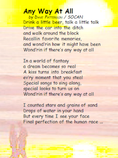 Any Way at All pic and lyric